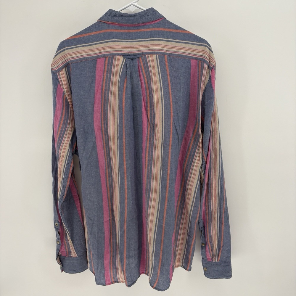 Scotch And Soda Men's Multi Colored Striped XL Organic Cotton Button Up Shirt - Picture 9 of 11